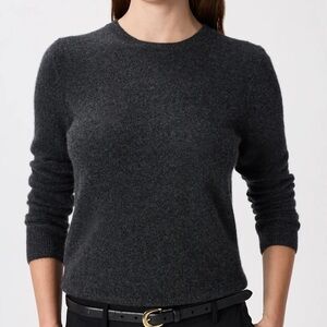 Quince Mongolian Cashmere Crewneck Sweater Charcoal Dark Gray Large